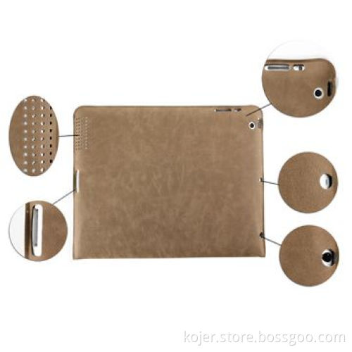 Innovative Folding PU Leather Cases for New iPad, Full Access to All Functional Ports